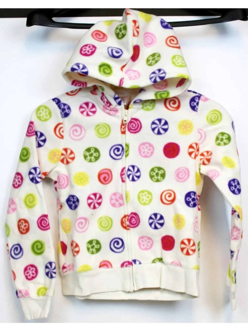 2008 Gybmoree Candy Shoppe Shop Fleece Hoodie Zip up sz 9 Bonbon Sweet NEW Pocke